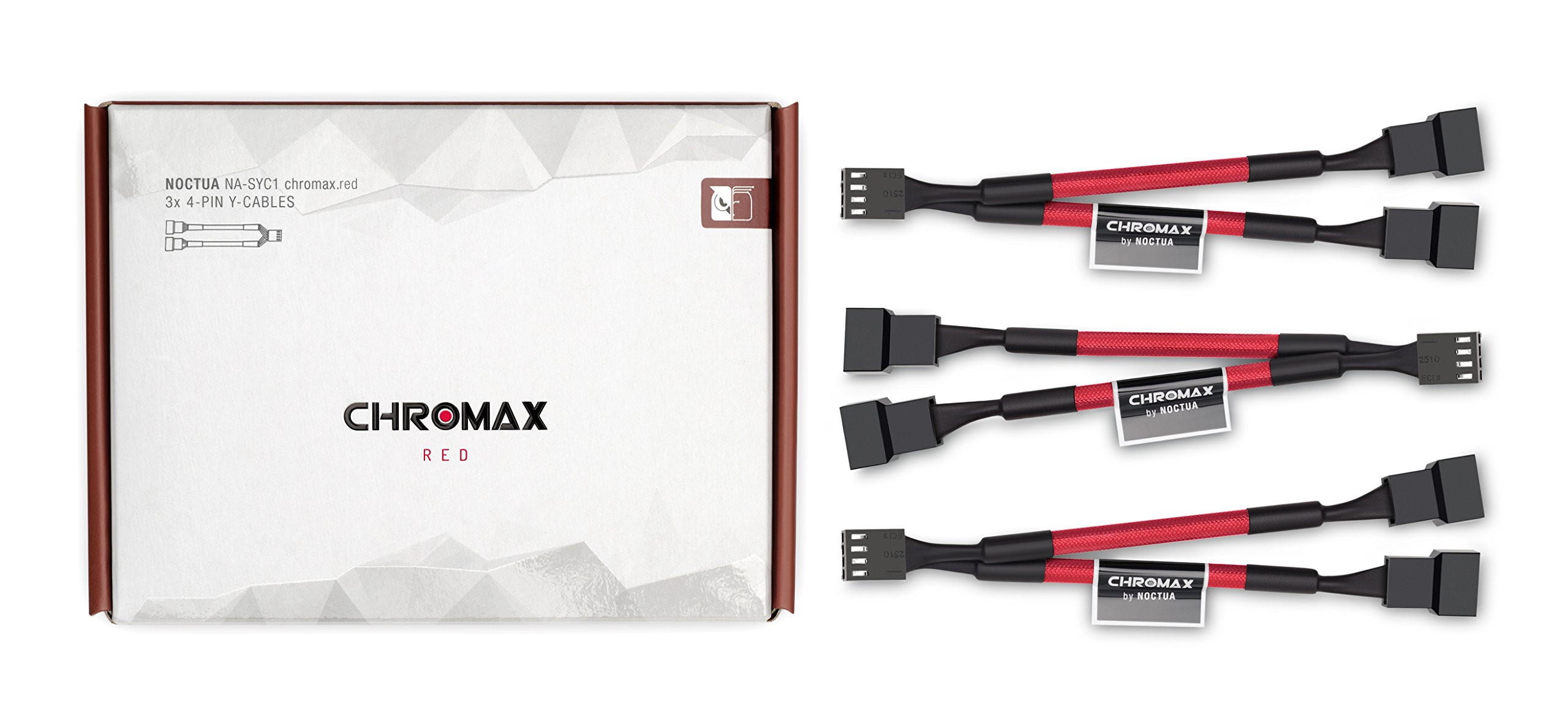 Amazon | Noctua NA-SYC1 chromax.red, 4ピン Yケーブル PC ファン用